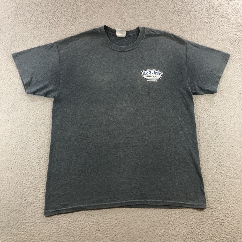 Ron Jon Surf Shop Shirt Mens Large Gray Cocoa Beach Surfboards Graphic Tee FL